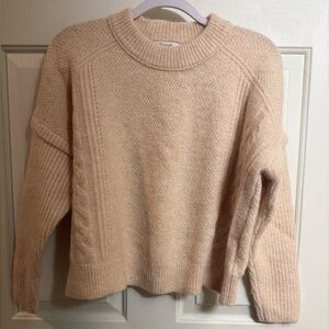 Madewell Cable Knit Havener Pullover Sweater